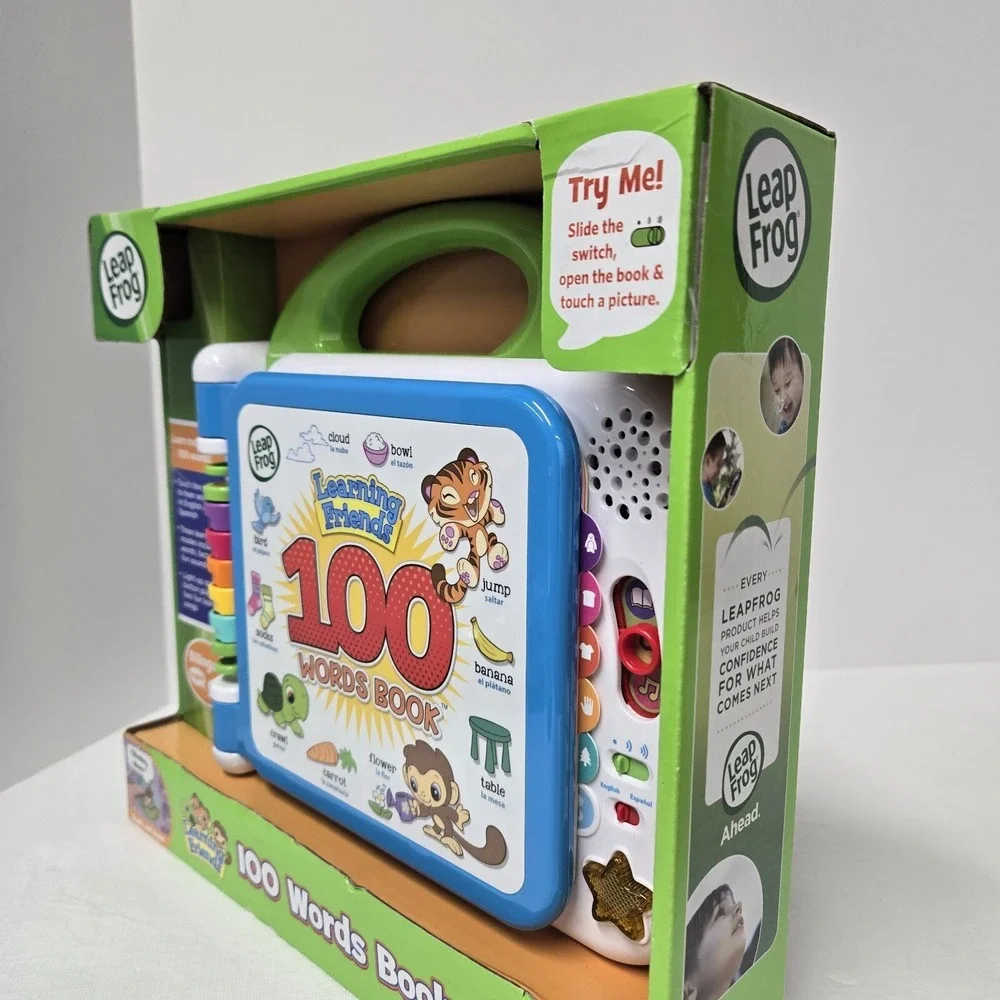 NWT LeapFrog Learning Friends 100 Words Book Green‎ Bilingual